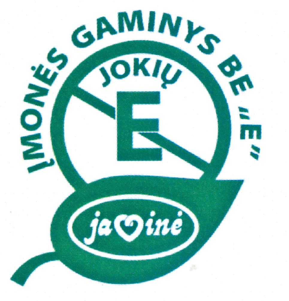 Prekės ženklas: javinė ĮMONĖS GAMINYS BE "E" JOKIŲ E